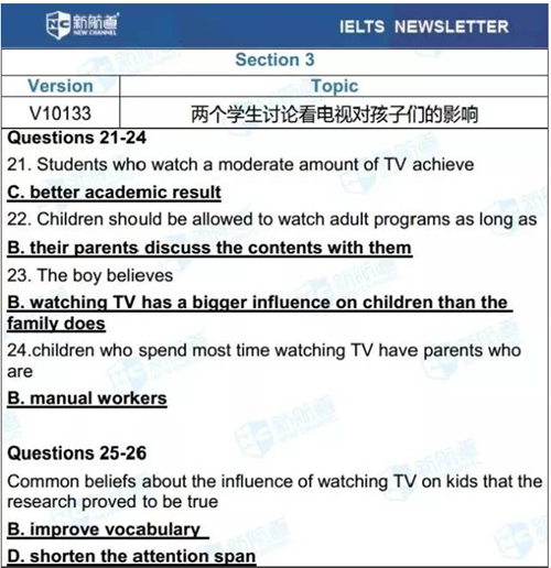 雅思考試機經(jīng)