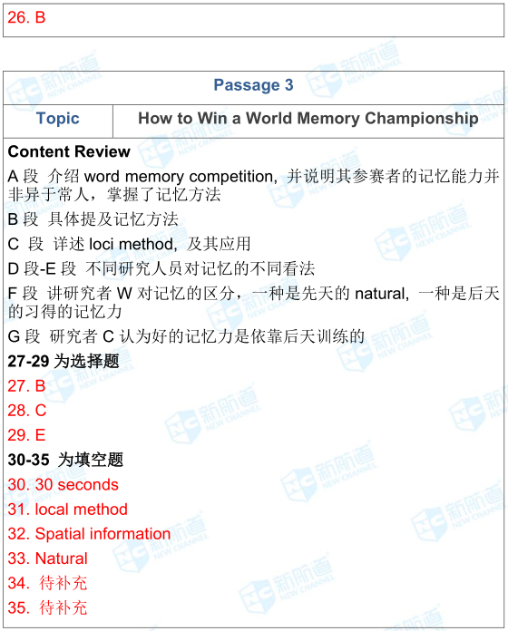 雅思考試機經
